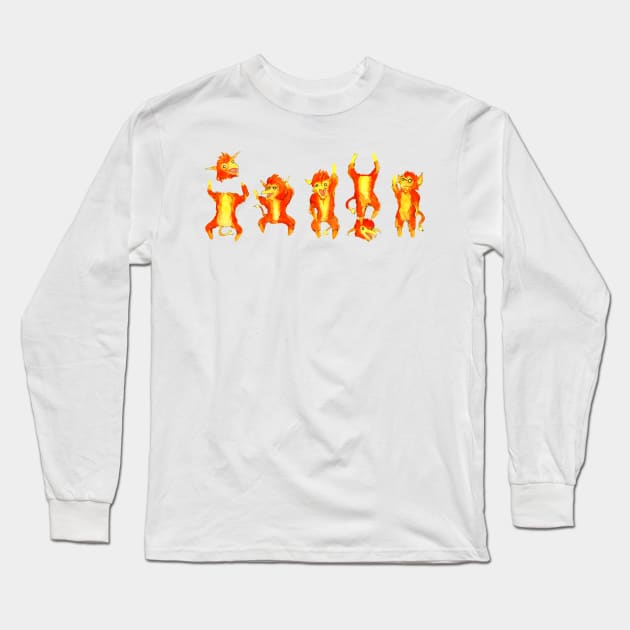 Labyrinth Fire Gang Long Sleeve T-Shirt by LVBart